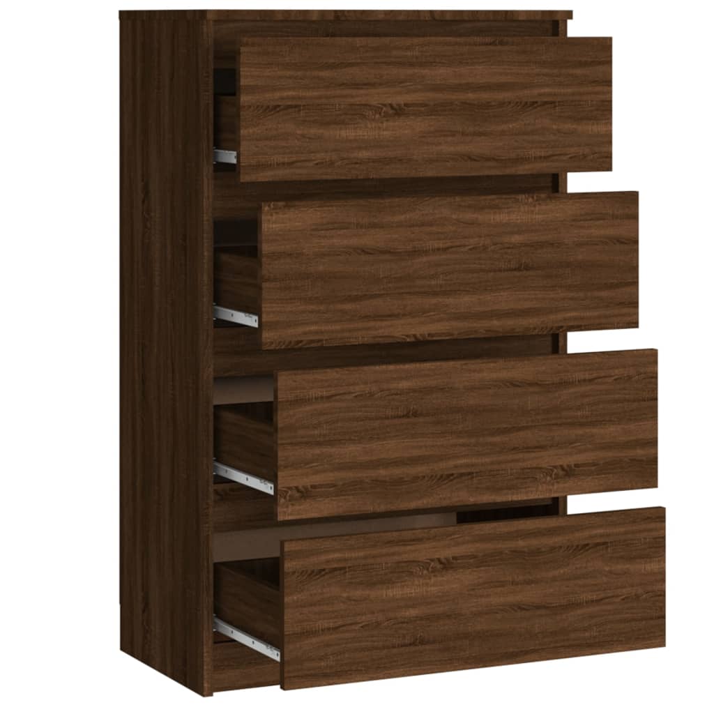 vidaXL Aparador madera contrachapada roble marrón 60x35x98,5 cm