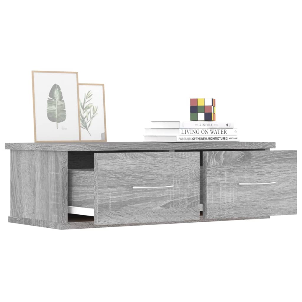 vidaXL Armario de pared madera contrachapada gris Sonoma 60x26x18,5 cm