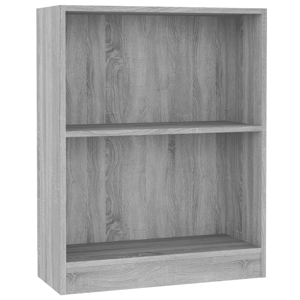 vidaXL Estantería madera de ingeniería gris Sonoma 60x24x76 cm