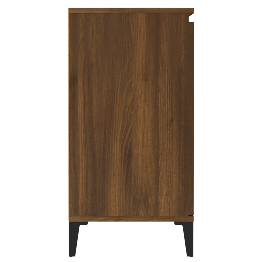 vidaXL Aparador de madera contrachapada roble marrón 60x35x70 cm