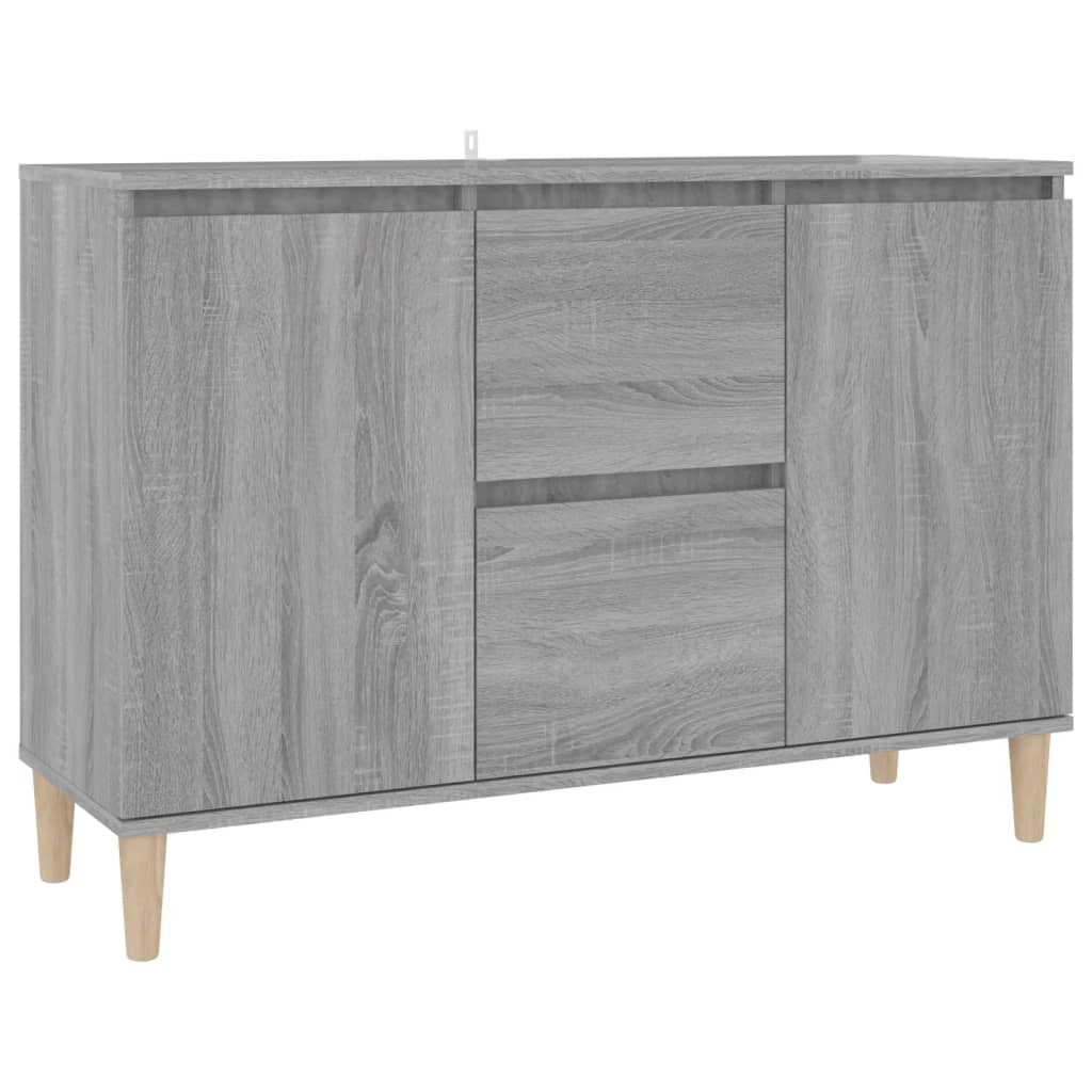 vidaXL Aparador de madera de ingeniería gris Sonoma 101x35x70 cm