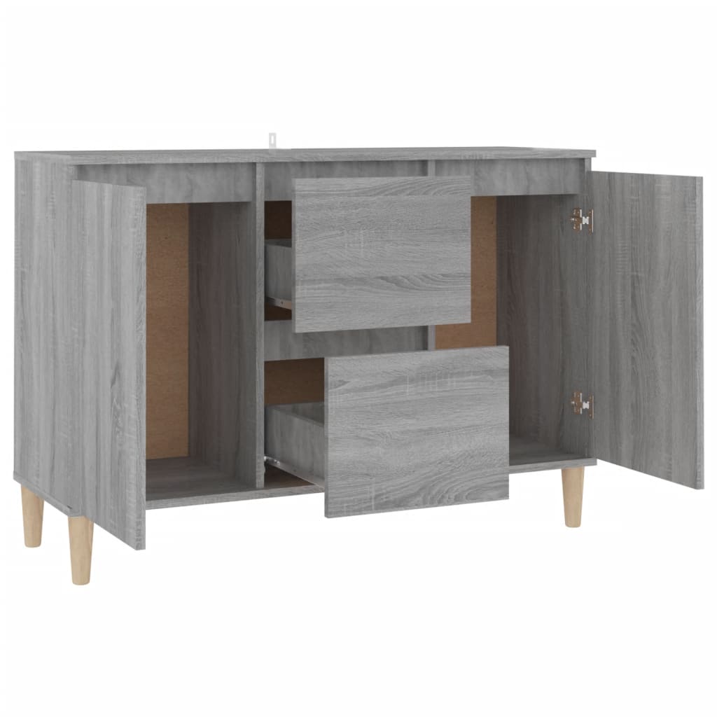 vidaXL Aparador de madera de ingeniería gris Sonoma 101x35x70 cm