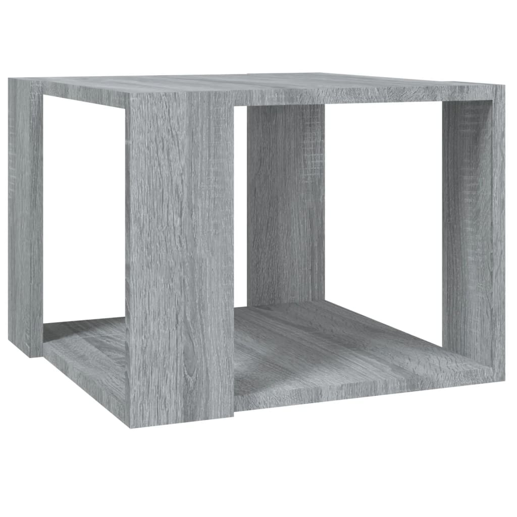 vidaXL Mesa de centro madera contrachapada gris Sonoma 40x40x30 cm