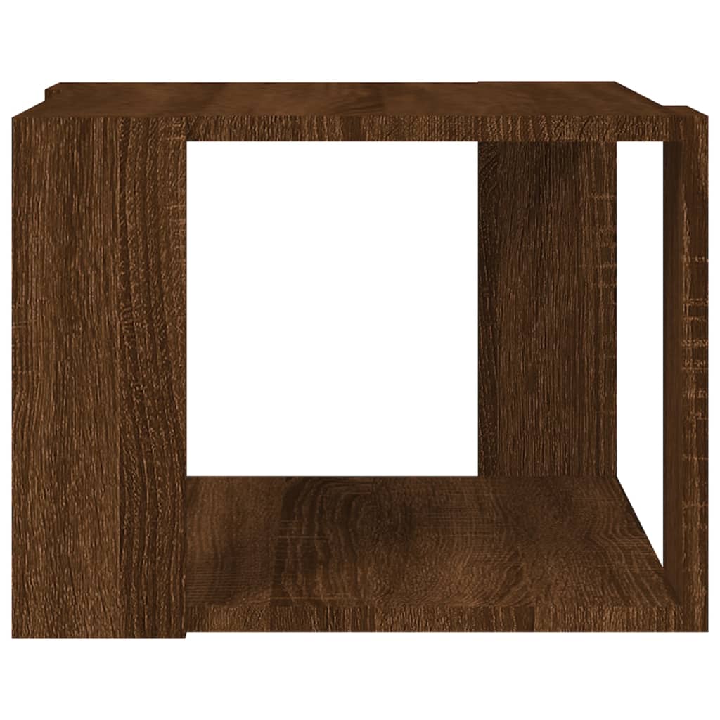 vidaXL Mesa de centro madera contrachapada roble marrón 40x40x30 cm