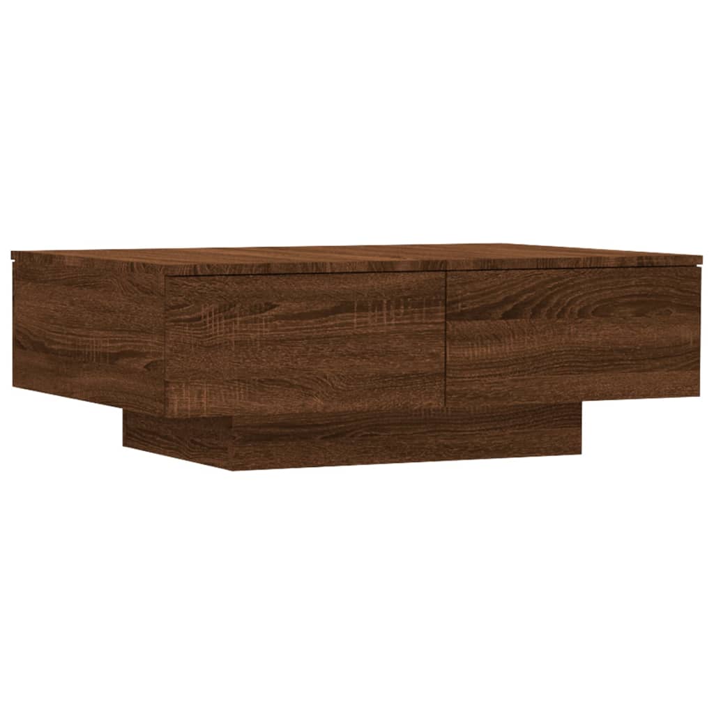 vidaXL Mesa de centro madera contrachapada roble marrón 90x60x31 cm