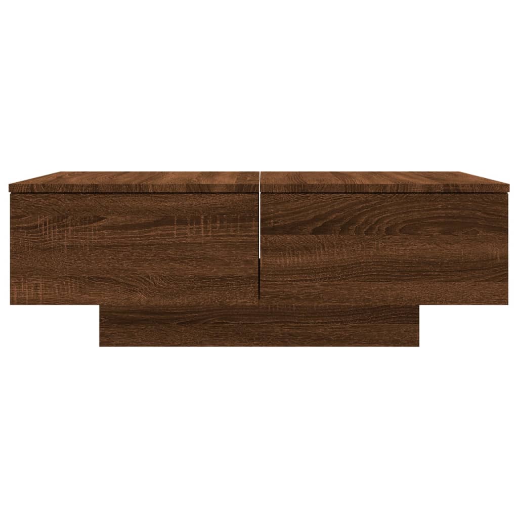 vidaXL Mesa de centro madera contrachapada roble marrón 90x60x31 cm