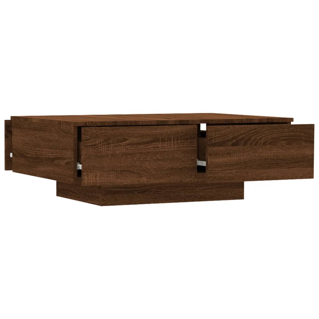 vidaXL Mesa de centro madera contrachapada roble marrón 90x60x31 cm