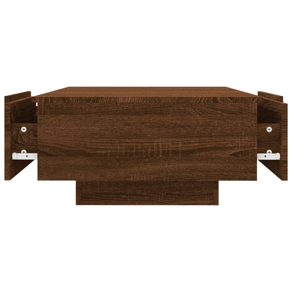 vidaXL Mesa de centro madera contrachapada roble marrón 90x60x31 cm