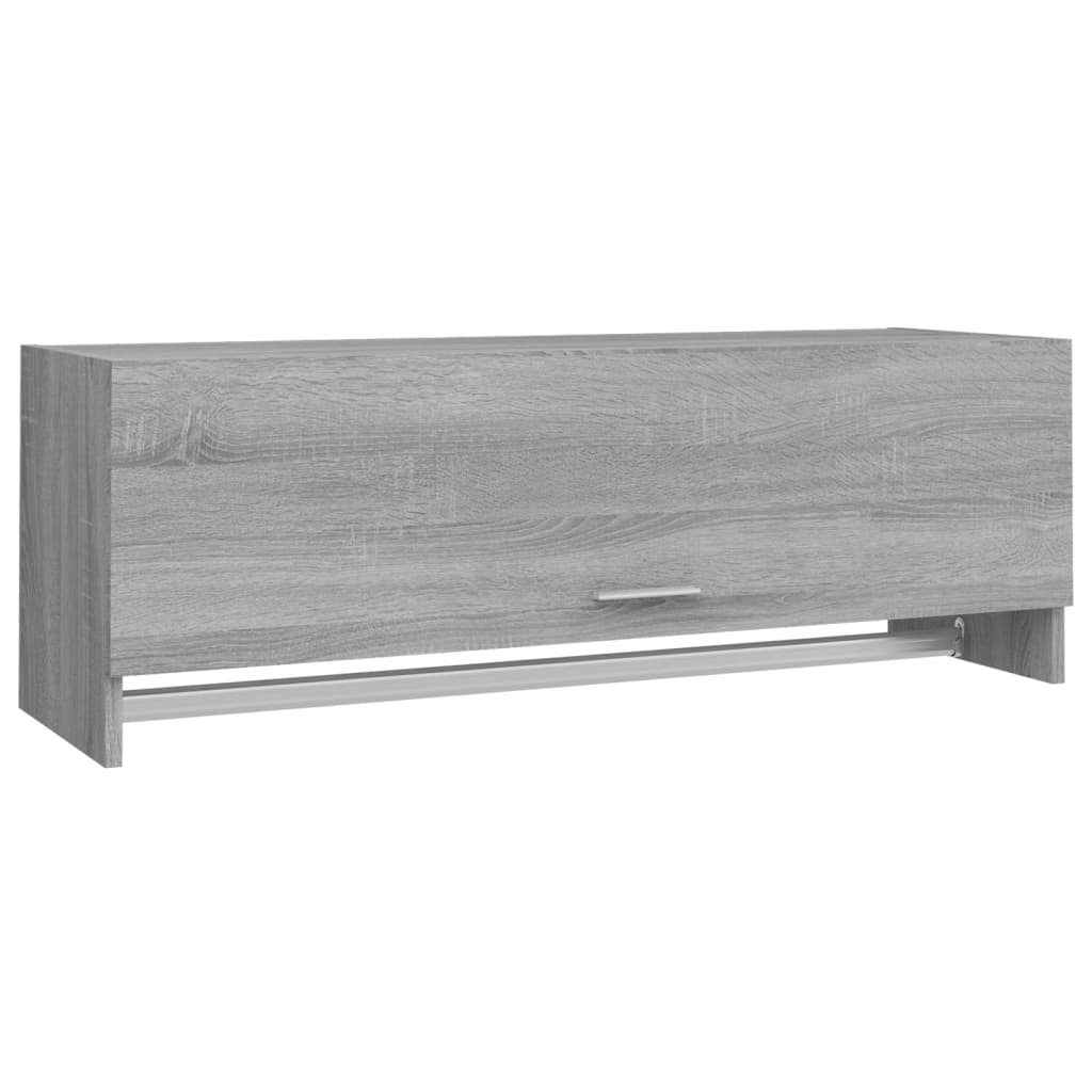 vidaXL Armario madera contrachapada gris Sonoma 100x32,5x35 cm