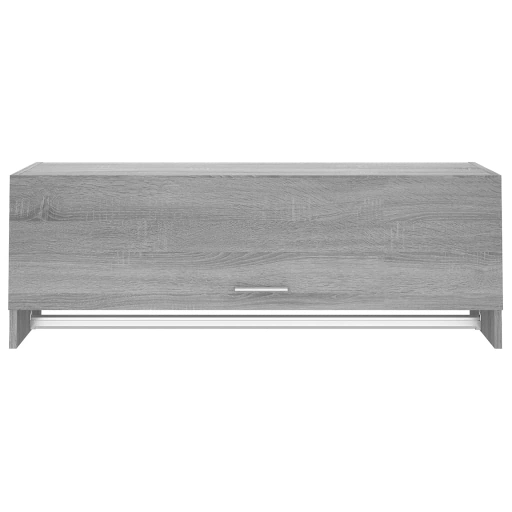 vidaXL Armario madera contrachapada gris Sonoma 100x32,5x35 cm