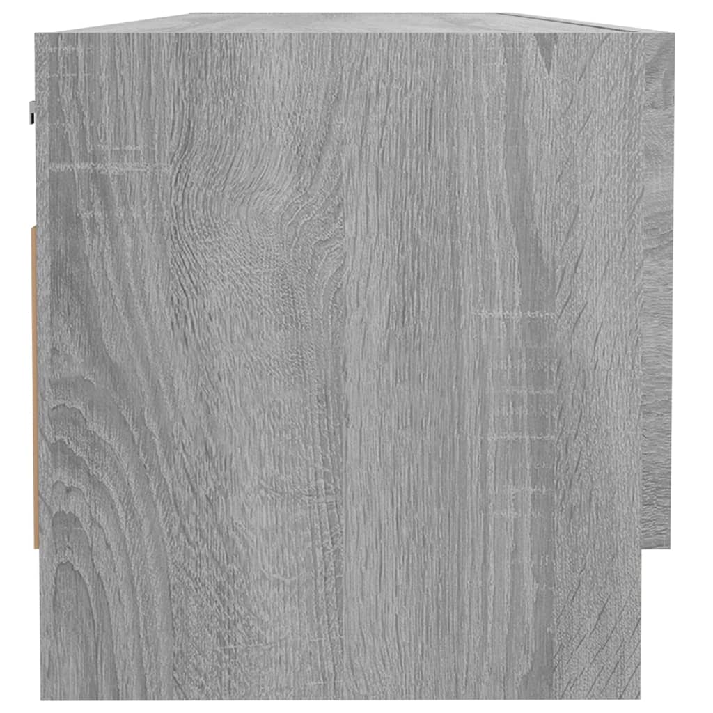 vidaXL Armario madera contrachapada gris Sonoma 100x32,5x35 cm