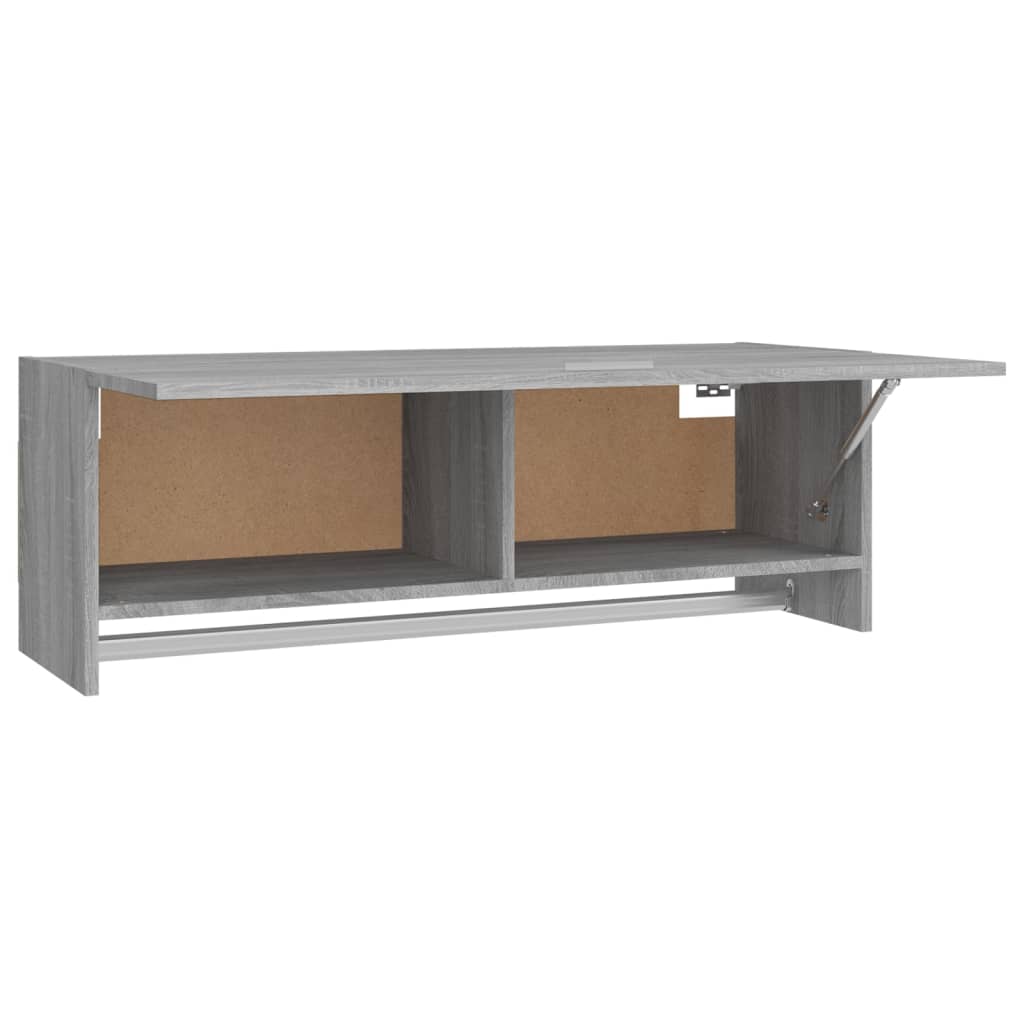 vidaXL Armario madera contrachapada gris Sonoma 100x32,5x35 cm