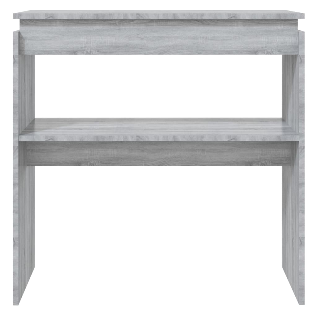 vidaXL Mesa consola madera contrachapada gris Sonoma 80x30x80 cm