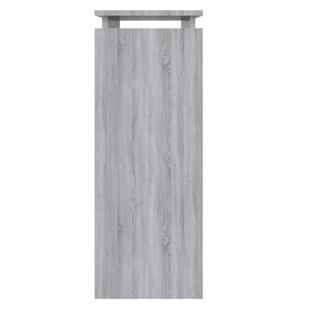 vidaXL Mesa consola madera contrachapada gris Sonoma 80x30x80 cm