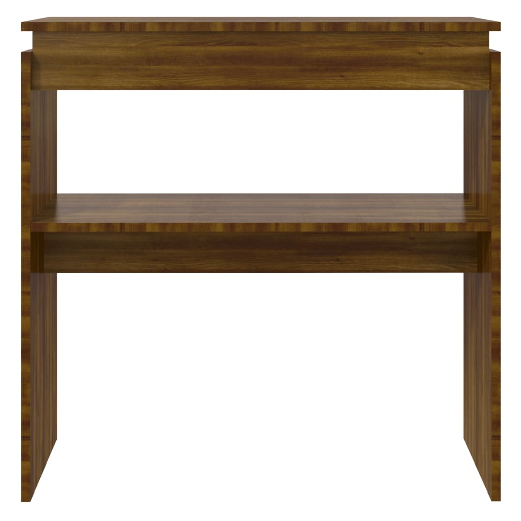 vidaXL Mesa consola madera contrachapada roble marrón 80x30x80 cm