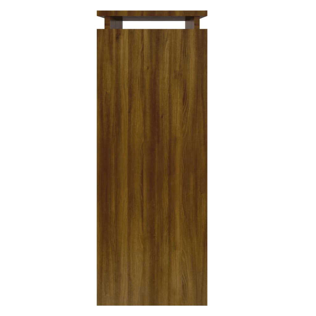 vidaXL Mesa consola madera contrachapada roble marrón 80x30x80 cm