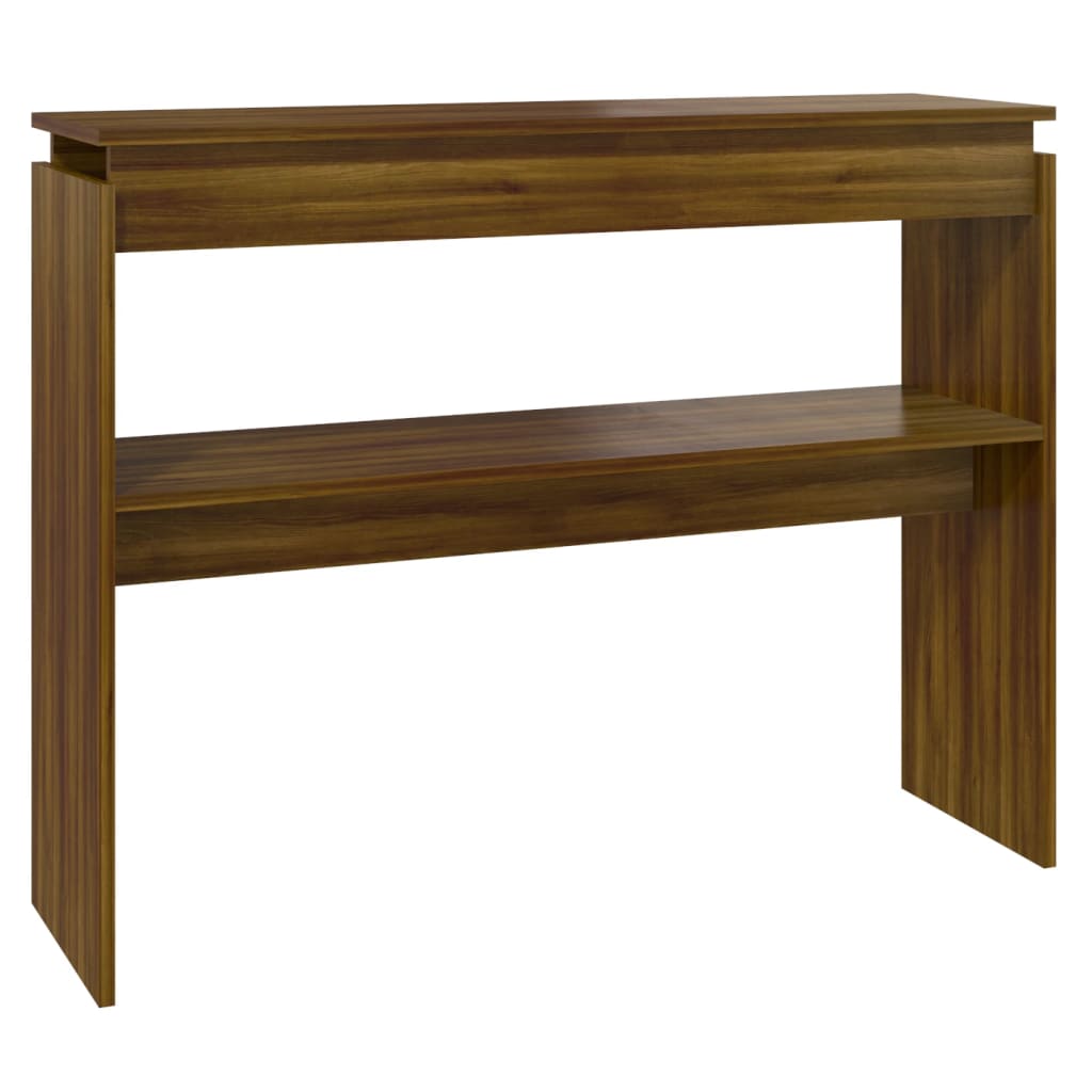 vidaXL Mesa consola madera contrachapada roble marrón 102x30x80 cm