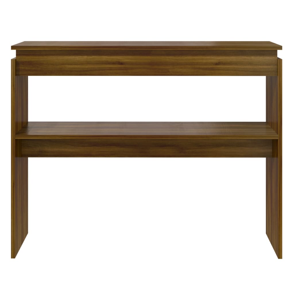 vidaXL Mesa consola madera contrachapada roble marrón 102x30x80 cm