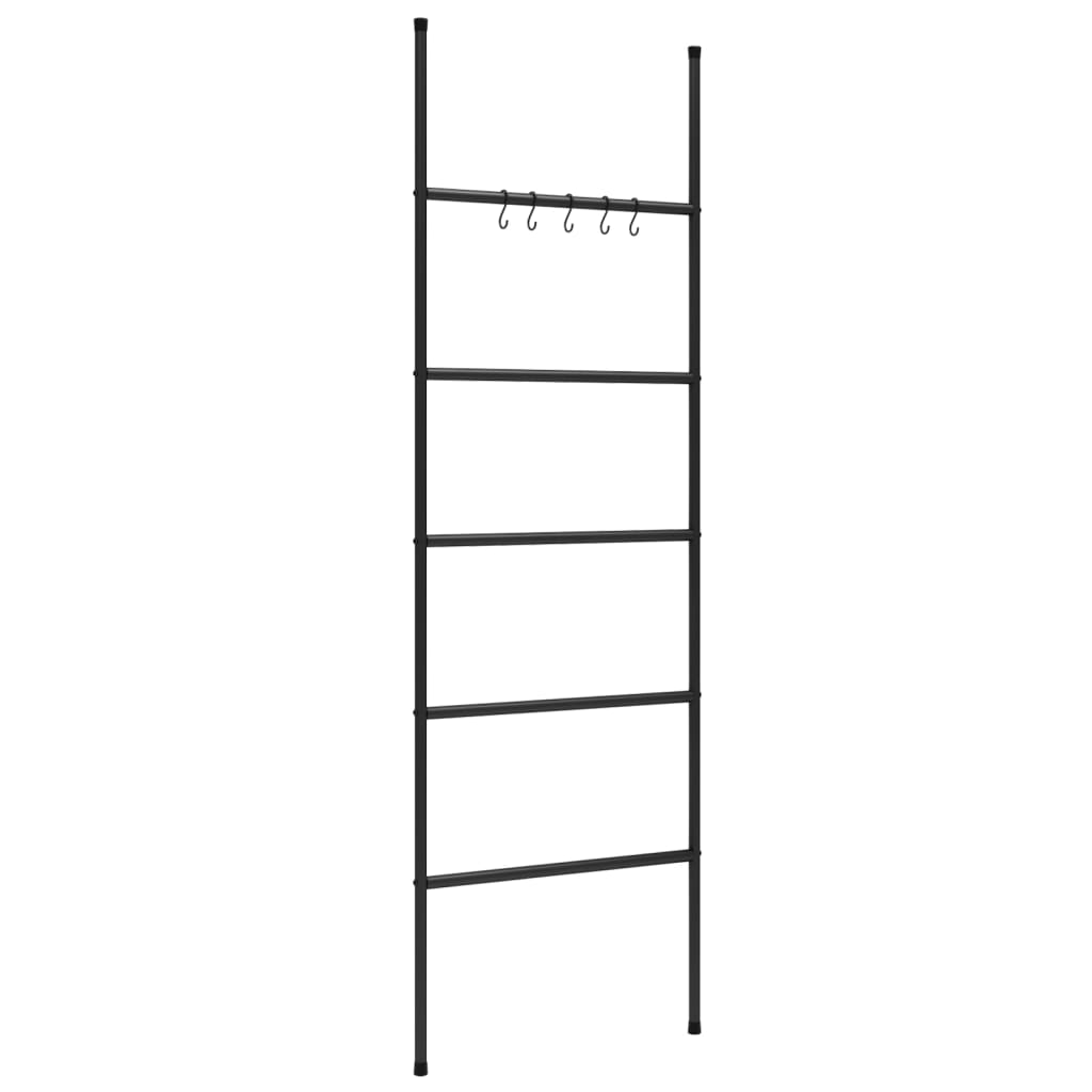 vidaXL Toallero en escalera con 5 niveles hierro negro 58x175 cm