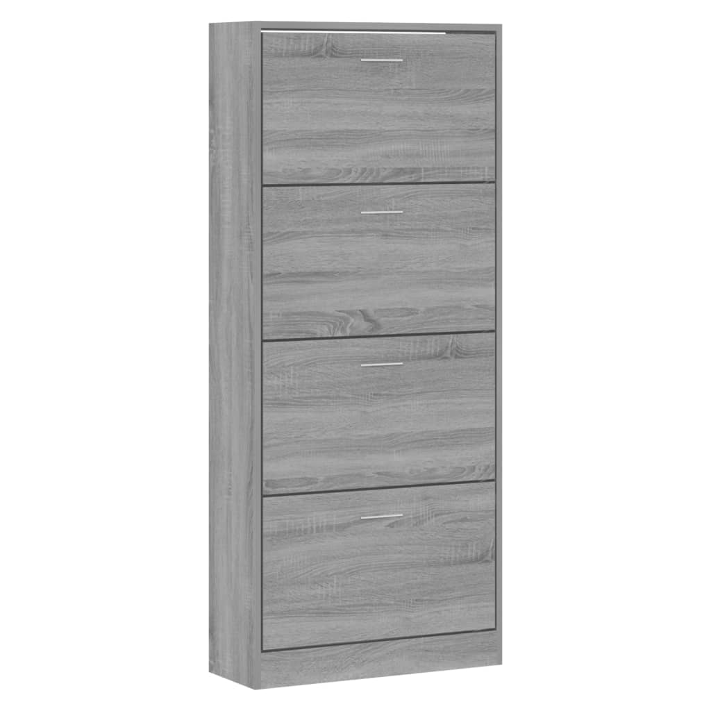 vidaXL Mueble zapatero madera contrachapada gris Sonoma 63x24x147 cm