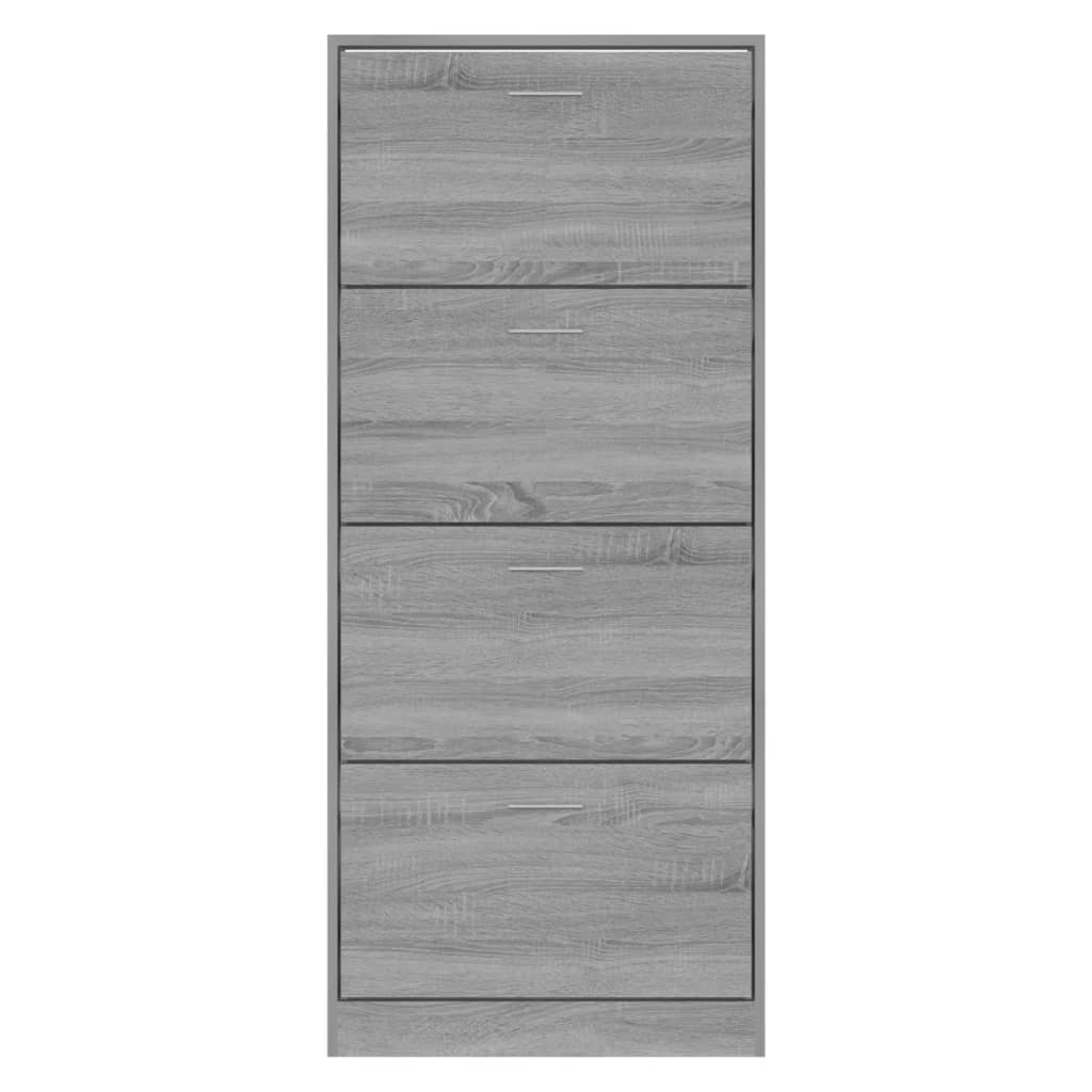 vidaXL Mueble zapatero madera contrachapada gris Sonoma 63x24x147 cm