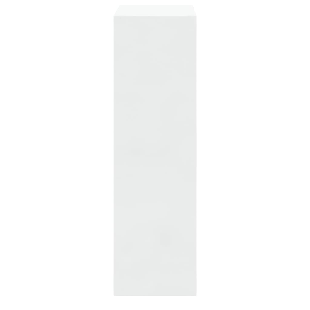 vidaXL Mueble zapatero madera contrachapada blanco brillo 63x24x81 cm