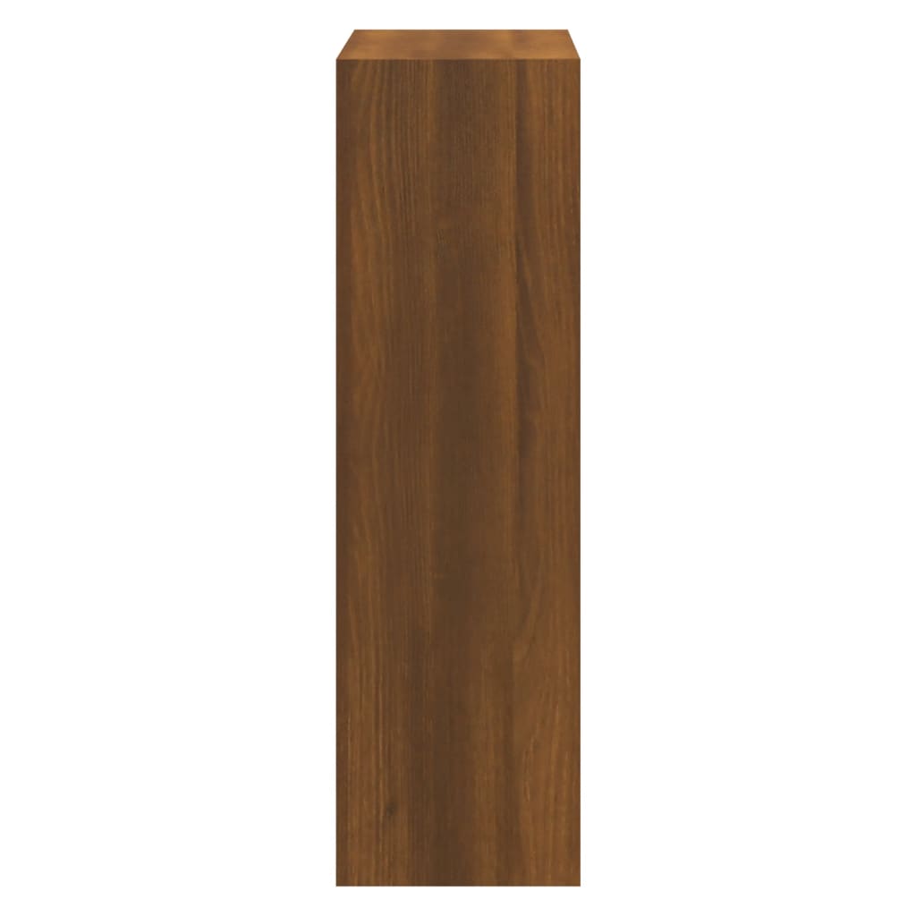 vidaXL Mueble zapatero madera contrachapada marrón roble 63x24x81 cm
