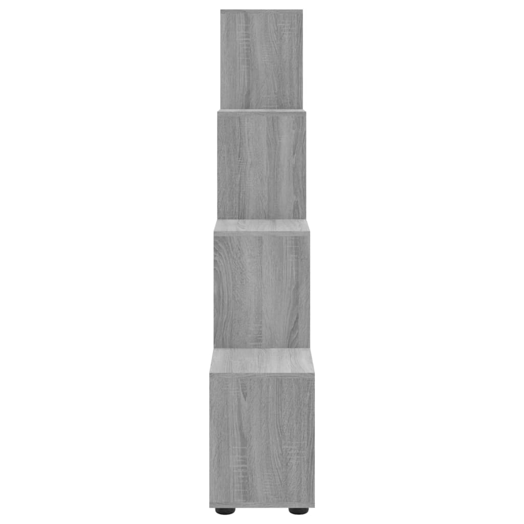 vidaXL Estantería forma de escalera madera contrachapada gris Sonoma