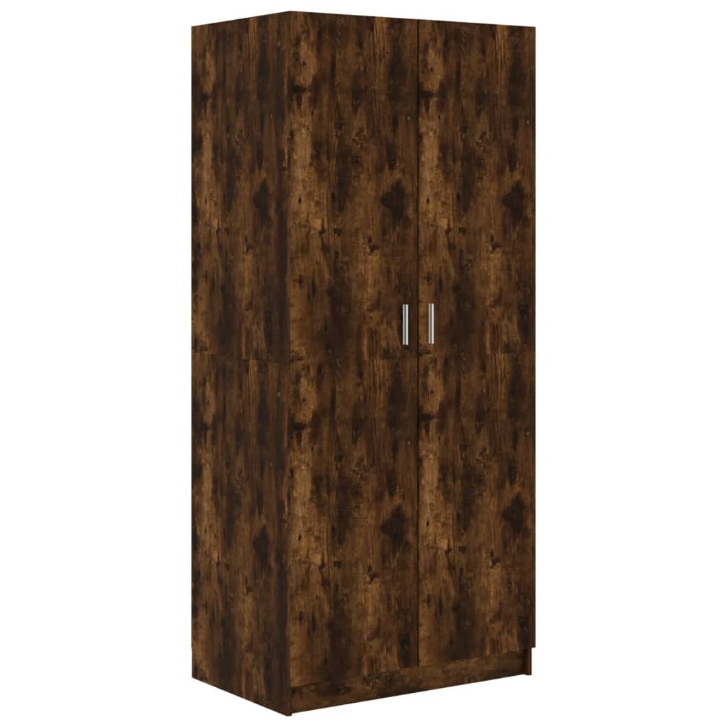 vidaXL Armario madera contrachapada color roble ahumado 80x52x180 cm