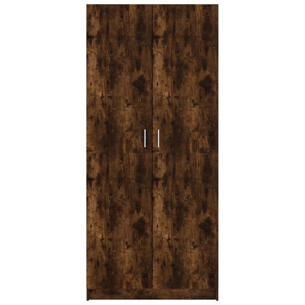 vidaXL Armario madera contrachapada color roble ahumado 80x52x180 cm