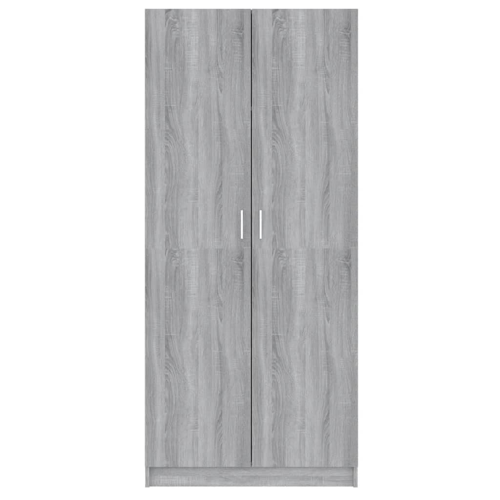 vidaXL Armario madera contrachapada gris Sonoma 80x52x180 cm