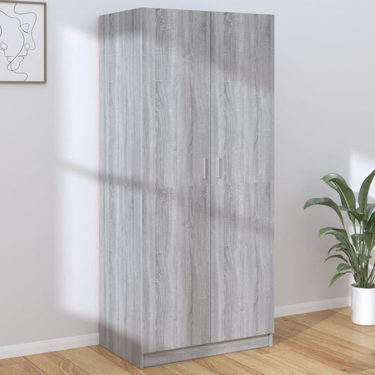 vidaXL Armario madera contrachapada gris Sonoma 80x52x180 cm