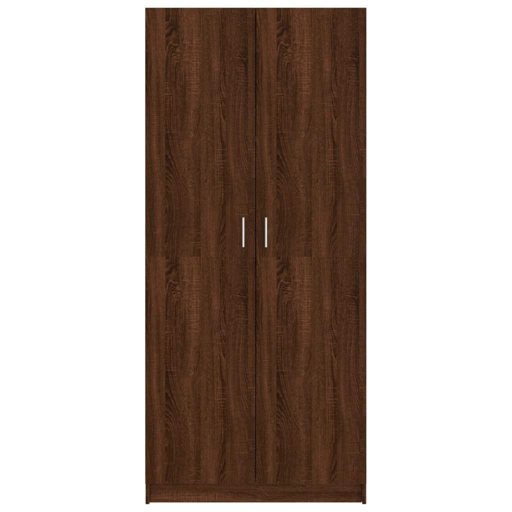 vidaXL Armario madera contrachapada color roble marrón 80x52x180 cm