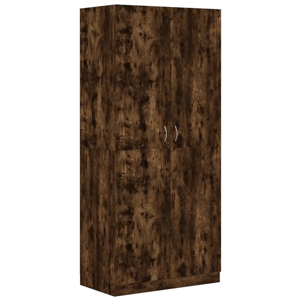 vidaXL Armario madera contrachapada color roble ahumado 90x52x200 cm