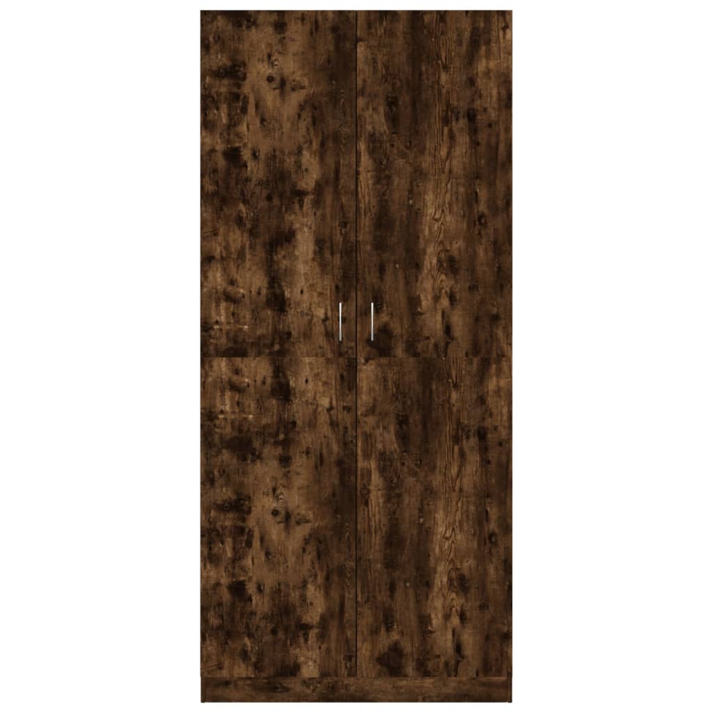 vidaXL Armario madera contrachapada color roble ahumado 90x52x200 cm