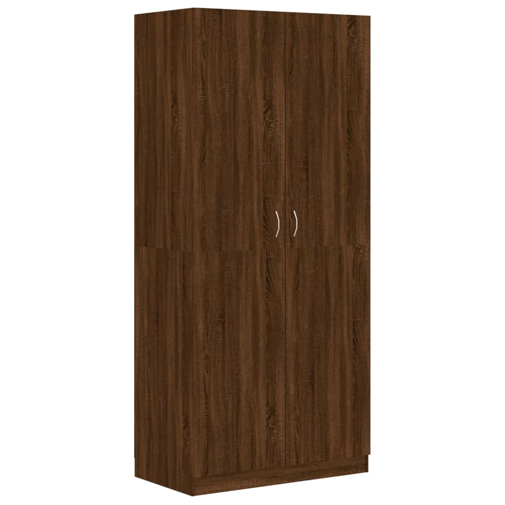 vidaXL Armario madera contrachapada color roble marrón 90x52x200 cm