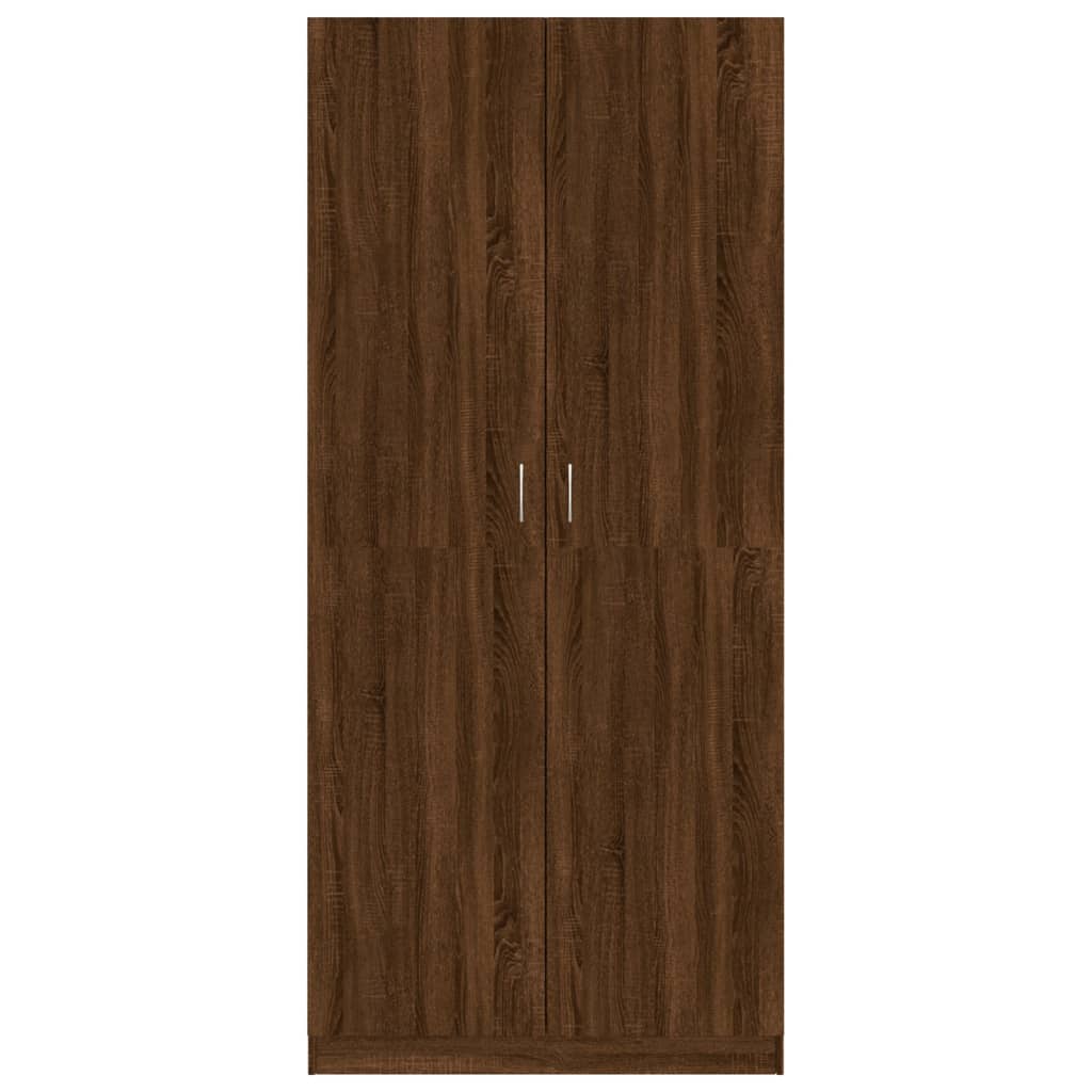 vidaXL Armario madera contrachapada color roble marrón 90x52x200 cm