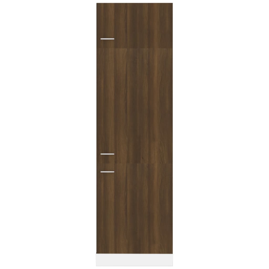 vidaXL Armario para frigorífico madera marrón roble 60x57x207 cm