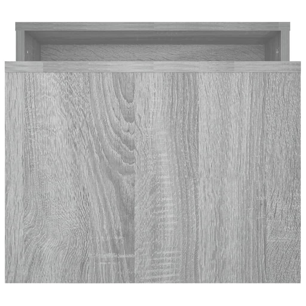 vidaXL Set mesa de centro madera de ingeniería gris Sonoma 100x48x40c