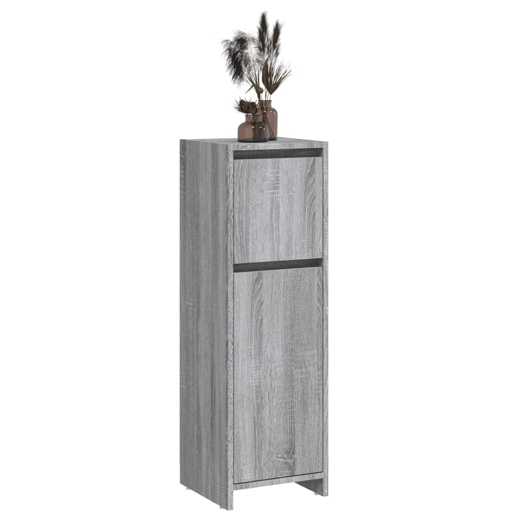 vidaXL Armario de baño madera contrachapada gris Sonoma 30x30x95 cm