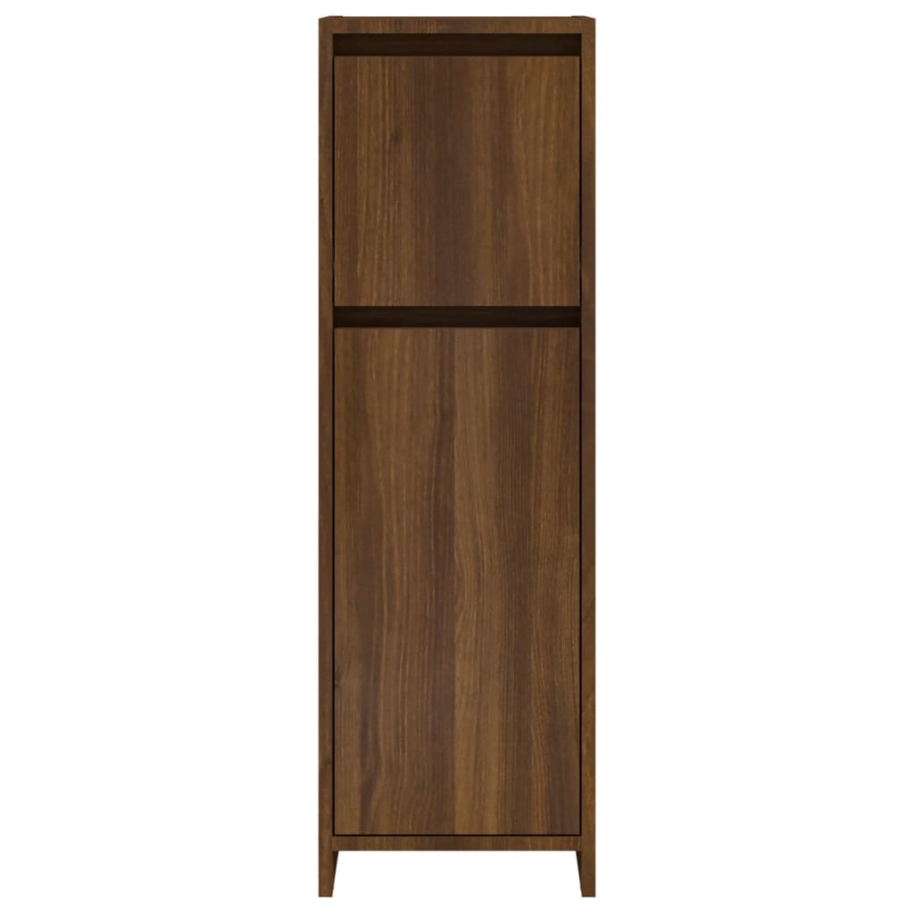 vidaXL Armario de baño madera contrachapada roble marrón 30x30x95 cm