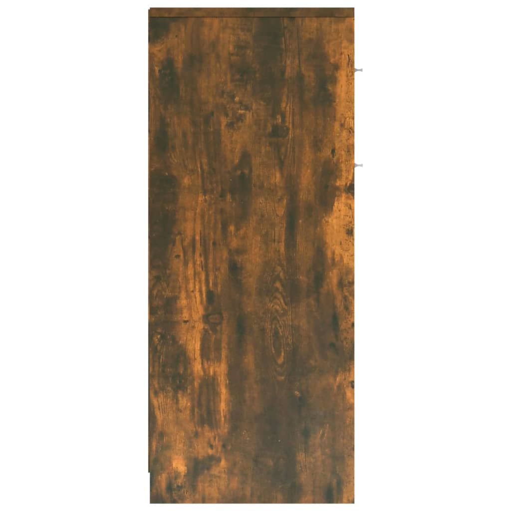 vidaXL Armario baño madera contrachapada roble ahumado 60x33x80 cm