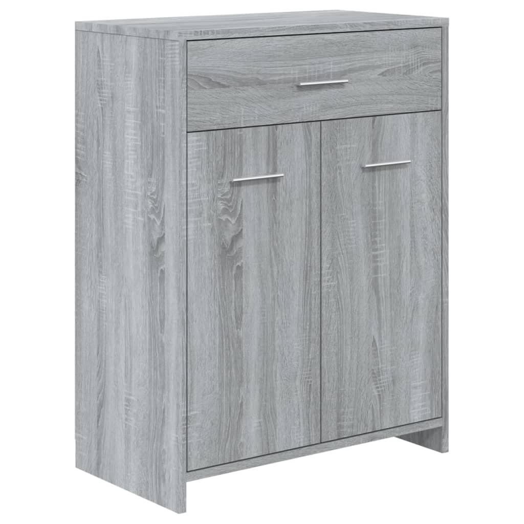 vidaXL Armario de baño madera contrachapada gris Sonoma 60x33x80 cm