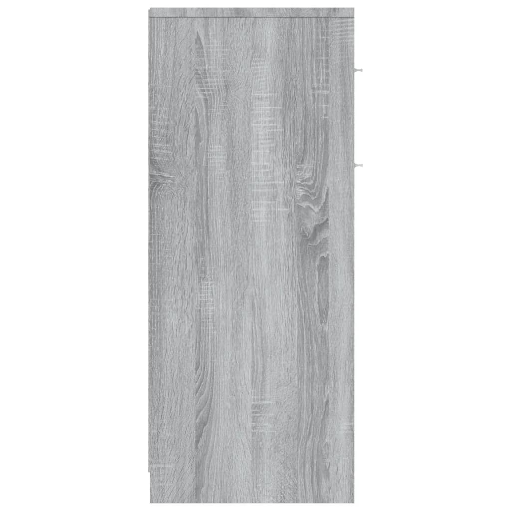 vidaXL Armario de baño madera contrachapada gris Sonoma 60x33x80 cm