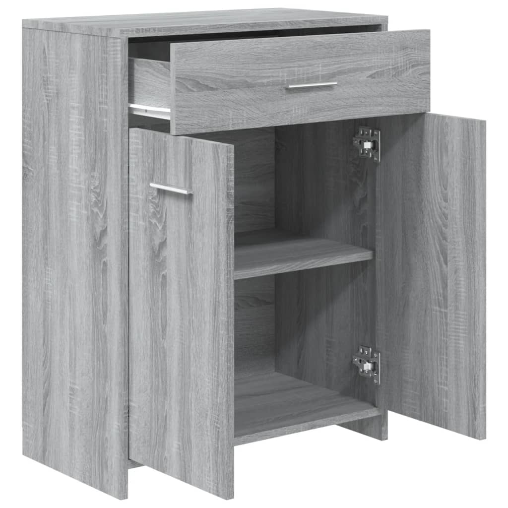 vidaXL Armario de baño madera contrachapada gris Sonoma 60x33x80 cm