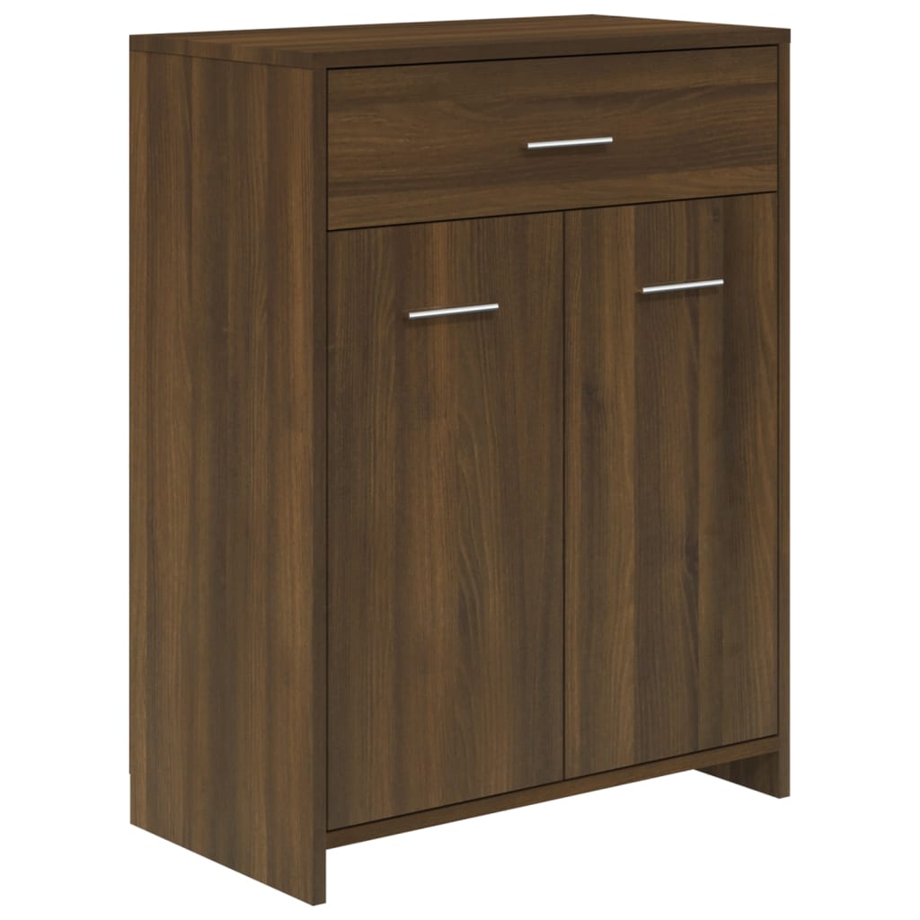 vidaXL Armario baño madera contrachapada roble marrón 60x33x80 cm