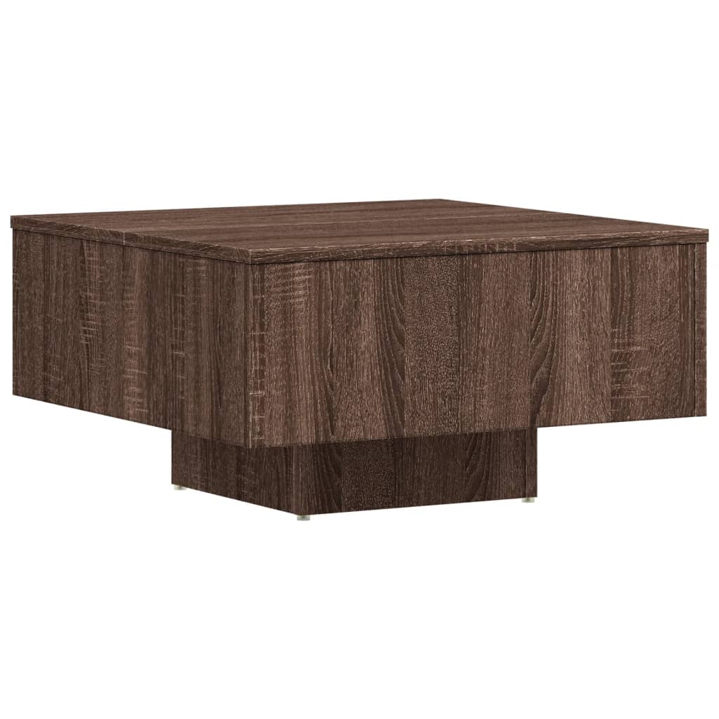 vidaXL Mesa de centro madera de ingeniería roble marrón 60x60x31,5 cm