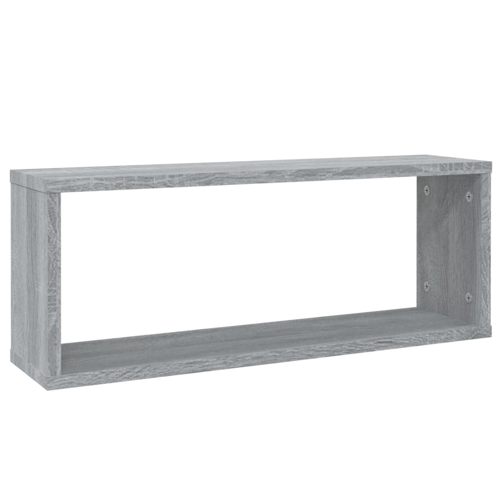 vidaXL Estantes cúbicos de pared 6 uds madera gris Sonoma 60x15x23 cm