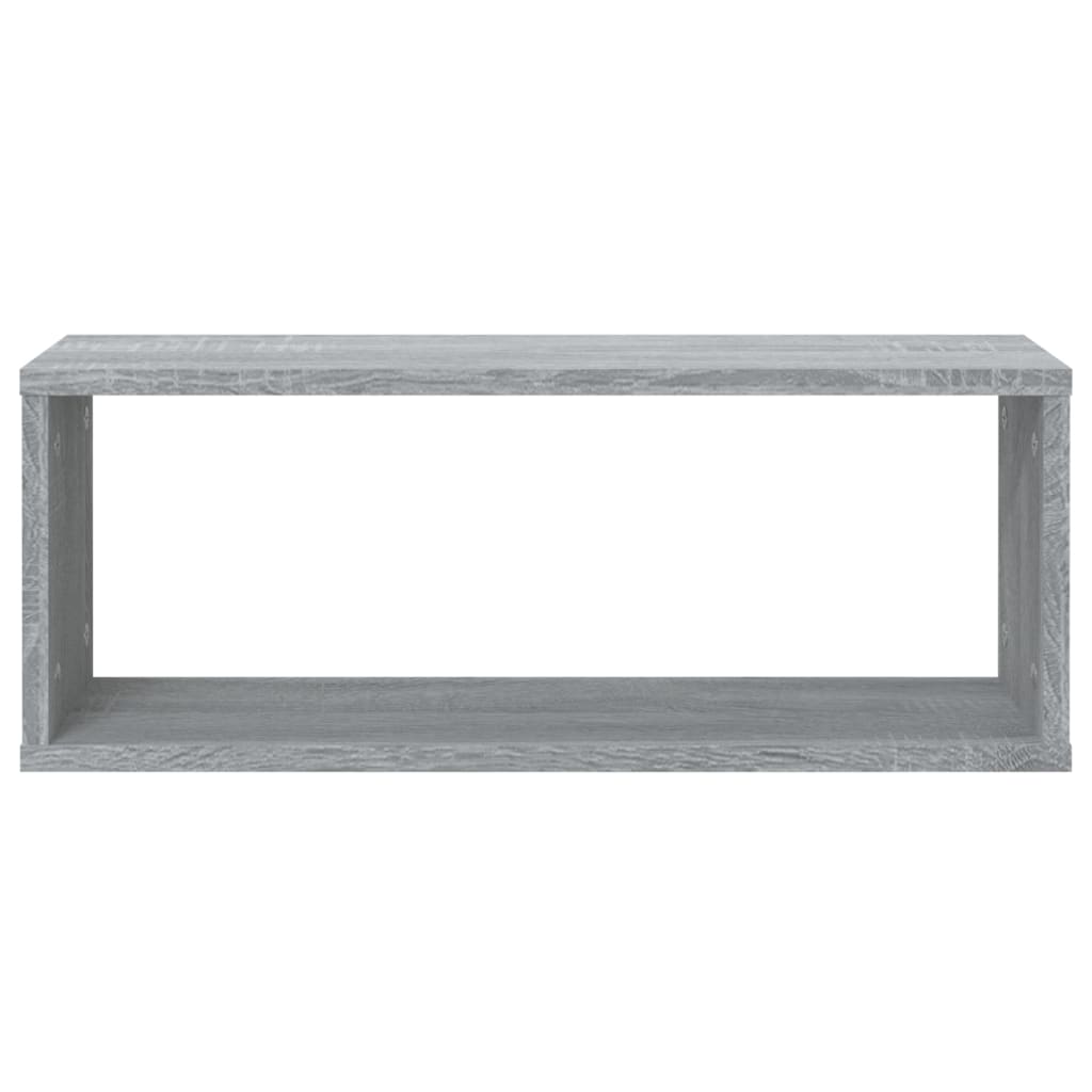 vidaXL Estantes cúbicos de pared 6 uds madera gris Sonoma 60x15x23 cm