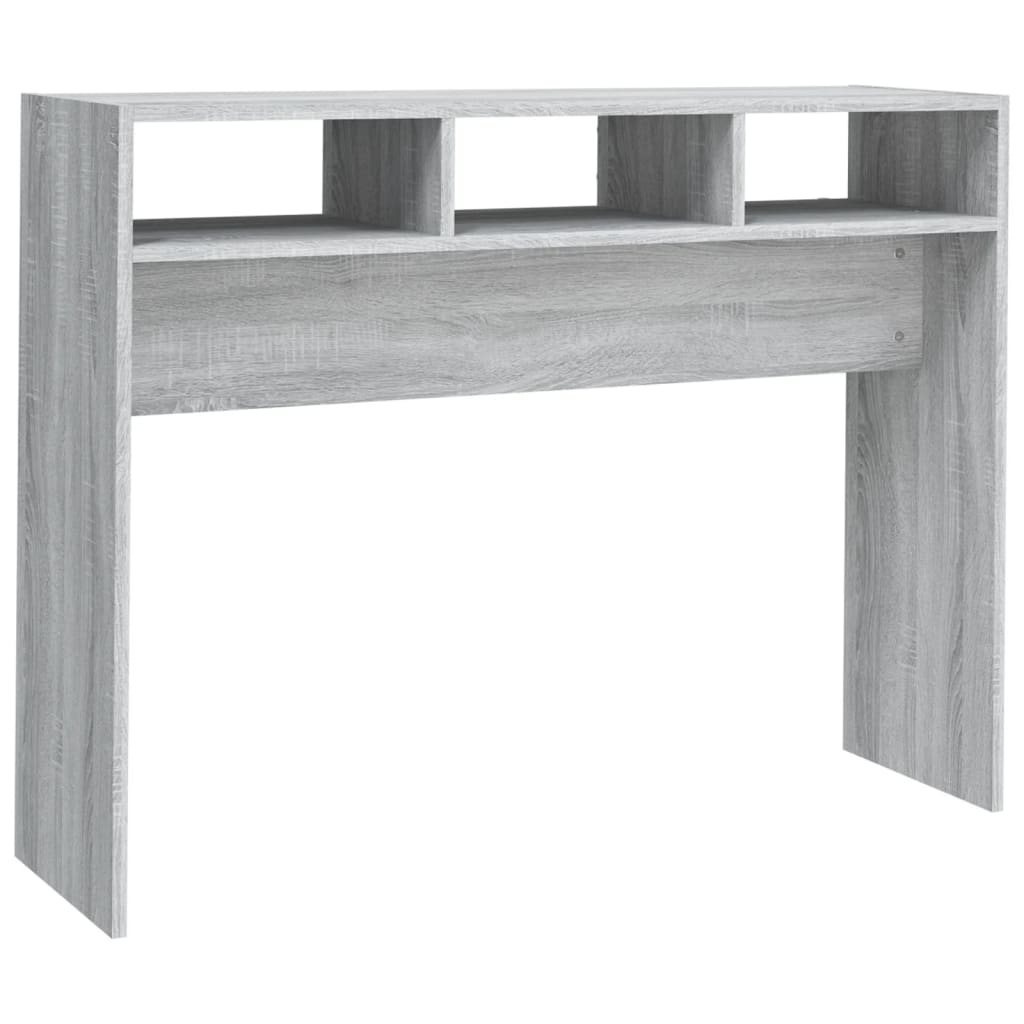 vidaXL Mesa consola madera contrachapada gris Sonoma 105x30x80 cm